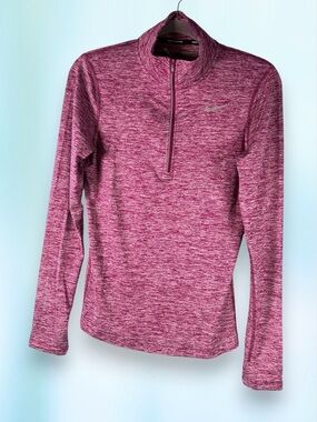 NIKE WOMEN'S DRI-FIT ELEMENT HALF ZIP RUNNING TOP SHIRT PINK SZ SMALL-NWT